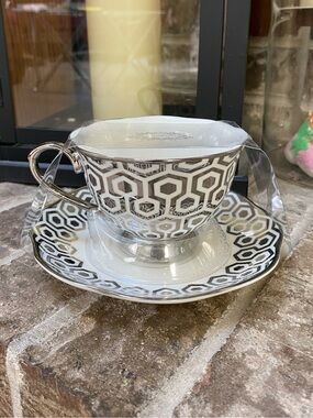 KENT POTTERY Teacup and Saucer NEW Porcelain Tea